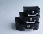 wald imports - Set of 3 Paperboard Suitcases -Decorative Storage Boxes - Suitcase Set for Decoration, Storage, and More (Black) - Image 5