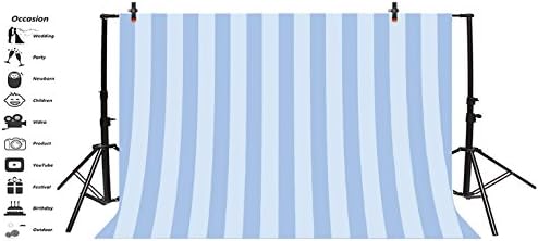 Leyiyi 8x6ft Photography Background Striped Backdrop Happy Birthday Party Vertical Horizontal Stripes Icecream Boy Blog Make Up Vlogger Summer Ocean Water Baby Shower Photo Portrait Vinyl Studio Prop - Image 2