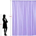 10x10ft Wrinkle Free Lavender Backdrop Curtain for Parties Soft Fabric Drapes Wedding Curtain Backdrop for Birthday Party Decorations Background for Photography 5x10ft,2 Panels - Image 6
