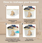 Kihraw Winnie Woven Cotton Rope Bins, for Kids Room Decor, Toy Organizer - Image 3