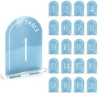 Baby Blue Acrylic Wedding Table Number 1-20 Set by Unknown