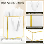 Addblu 50 Pack Bulk Luxury Gift Bags with Handles & 50 Tissue Papers - Image 2