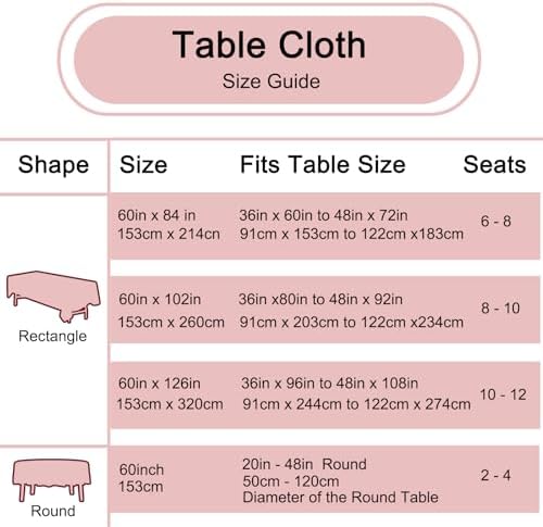 FINDYOU Burgundy 6 Pack Round 60 Inch Tablecloth, Premium Polyester Table Cloth Washable Table Cover Stain and Wrinkle Resistant Decorative Table Cover for Party Wedding - Image 5