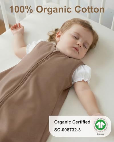 Yoofoss Baby Sleep Sack 18-24 Month 0.5TOG 100% Organic Cotton 2-Way Zipper - Image 3