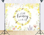 Trykid 8x8ft A Little Honey is on The Way Backdrop Honey Bee Watercolor Floral Yellow Honeycomb Photography Background Baby Shower Gender Reveal Party Decoration Photoshoot Studio Props Fabric - Image 2