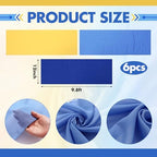 Boao 6 Pcs Amalfi Coast Blue Yellow Lemon Decorations Chiffon Table Runner - Image 2