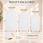 Set of 3 Stretchy Wedding Arch Backdrop Covers, 7.2FT, 6.6FT & 6FT - Image 6
