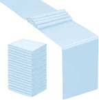 SiinvdaBZX 24 Pcs Light Blue Satin Table Runner 12 x 108 inches Long by SiinvdaBZX