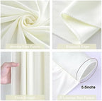 40x10ft Ivory Backdrop Curtain for Wedding Parties Wrinkle Free Fabric Ivory Drapes Backdrop Decoration for Baby Shower Birthday Photography Decoration 8 Panels, 5ft x 10ft - Image 4