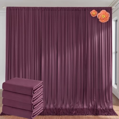 20ft x 10ft Wrinkle Free Maroon Backdrop Curtains for Parties, Thick Fabric Burgundy Backdrop Drapes for Wedding Background Baby Shower Birthday Parties by ENJOYYOURPARTY