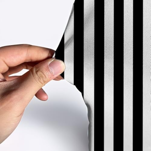 Black and White Stripes Arch Backdrop Cover for Father Boys Birthday Party Arched Stand Stretchy Fabric Covers Baby Shower Cake Banquets Parties Supplies Decorations Banner4x7FT - Image 4