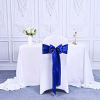 60 Pcs Royal Blue Chair Sashes Satin Chair Bows Sashes for Party, Hotel, Wedding, Reception, Restaurant Event Decoration (7 x 108 inch) - Image 7