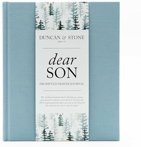 Duncan & Stone Dear Son Boy Mom Baby Memory Book Journal, Blue, 230pg by DuncanStonePaperCo