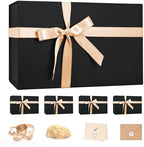 Black Birthday Gift Box with Magnetic Lid for Presents, 14"x8.5"x4.5" by Lifelum