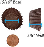 CybrTrayd No.3 Glassine Paper Approximately 2,500 Pieces – 15/16” Base, 5/8” Wall Candy Cups, Brown - Image 3