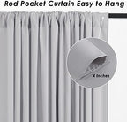 Grey Backdrop Curtains 10ftx8ft Party Polyester Photo Drapes - Image 3