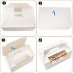EUSOAR Cupcake Boxes with Holders, 50pcs 9.3" x 5.9" x 3.5" Cupcake Carrier with Handle Insert Display Window, Party Favor Bakery To Go Cupcake Muffin Carry Boxes Container Fits 6 Cupcakes or Muffins - Image 3
