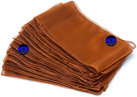MDS Pack of 100 Organza Chair Sashes for Wedding & Event Décor – Bronze - Image 5