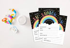 Pack of 30, Boy/Girl Baby Shower Party Collection, Baby Shower Invitation Cards, Fill in the Blank Invites WIth Envelopes, Rainbow Theme Party Supplies - Image 4