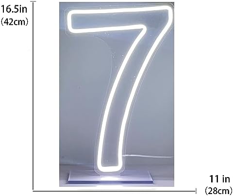 LED Neon Sign Number 7 for Birthdays - Light Up Your Baby's Birthday With USB Plus Battery Case - Party Decor Lights - Image 5