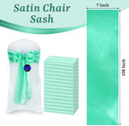 MDS® Pack of 150 Satin Chair Sashes for Weddings and Events Decor, Reusable Chair Bows for Banquet Chairs, Reception, Bridal Shower, Baby Shower, Birthday Party & Holiday Celebrations - Mint - Image 3