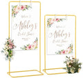 2Pcs Gold Wedding Sign Stand,Adjustable Height Welcome Poster Easel Stand by WeddingPartyDecoration
