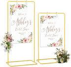 2Pcs Gold Wedding Sign Stand,Adjustable Height Welcome Poster Easel Stand by WeddingPartyDecoration
