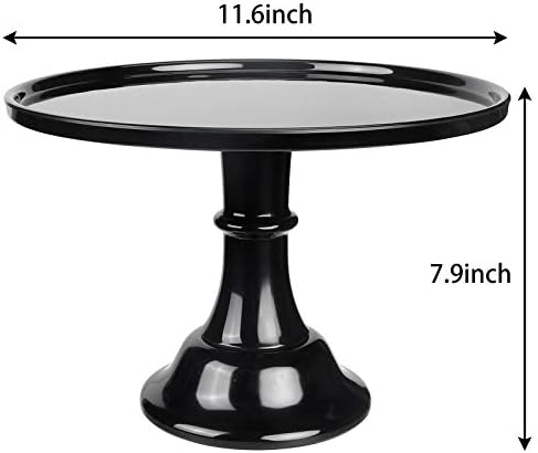 Round Cake Stand Black 11" Melamine Cake Display Stand Dessert Cupcake Display Tray for holiday,Graduation,Wedding,Birthday,Party,Baby Shower,Anniversary,Ceremony,Christmas - Image 2