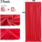 gogoparti 10x12ft Red Backdrop Curtain for Wedding Parties, 2 Panels (5x12 ft Each) Wrinkle-Free Dackdrop Curtains, Silky Draping Fabric for Birthday Party, Baby Shower, Photo Background - Image 6