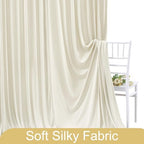 6 Panels Beige Backdrop Curtain for Wedding Parties Wrinkle Free Beige Photo Curtains Backdrop Drapes Fabric Decoration for Baby Shower Photoshoot 30ft(W) x 10ft(H) - Image 6
