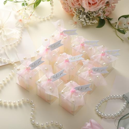 Nuanchu 30 Sets Bridal Shower Favors Pink 1.6" Mini Bubble Candles by Nuanchu
