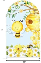 Honey Bee Arch Backdrop Covers Honeycomb Flower Arch Stand Fabric Cover for Baby Shower Birthday Party Decoration(Cover+Arch Stand) - Image 7