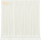 10ft x 15ft Ivory Wrinkle Free Backdrop Curtains for Wedding Party Backdrops Curtain Drapes Fabric Decorations Photo Back Drop Cloth for Baby Shower Photography Stage Reception by Tao-GePartyDecorations