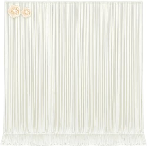 10ft x 15ft Ivory Wrinkle Free Backdrop Curtains for Wedding Party Backdrops Curtain Drapes Fabric Decorations Photo Back Drop Cloth for Baby Shower Photography Stage Reception by Tao-GePartyDecorations