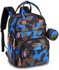BabbleRoo Diaper Bag Backpack - Baby Essentials Travel Tote - Multi Function Water Resistant Diaper Bag, Travel Essentials Baby Bag with Changing Pad, Stroller Straps & Pacifier Case - Blue Camo by BabbleRoo