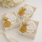 White Rose Petal Soy Wax Candles in Bulk – Rose Candle Wedding Favors for Guests, Personalized Candle Favors for Bridal Shower & Baby Shower Gifts – Dried Flower & Wax Seal Design (150 Pieces) - Image 6