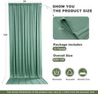 gogoparti 50x12ft Sage Green Backdrop Curtain, 10 Panels 5x12ft Thick Wrinkle-Free Polyester Fabric, Professional Photography Background for Wedding, Birthday, Baby Shower, Bridal Shower - Image 6