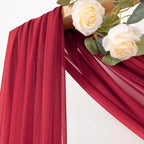 Sheer Gauze Wedding Arch Draping Fabric 29" x 20 FT 4 Panels Red - Image 2