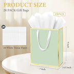 Addblu 28 Pack Bulk Luxury Gift Bags with Handles & 28 Tissue Papers - Image 2