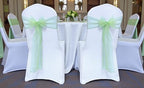 Pack of 125 Organza Chair Sashes for Wedding & Event Décor – Apple Green - Image 2