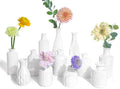 UPBUD White Glass Bud Vases Set of 12, Small Vases for Flowers, Mini Flower Vases in Bulk for Wedding Decoration, Vintage Vase for Baby Shower Centerpieces, Home Décor by UPBUD