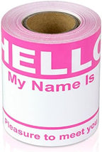 Hello My Name Is Tag Labels (2-5/16 x 4 Inch, Pink - 400 Labels) Badge Stickers - Easily Customizable for Networking Events - Image 3
