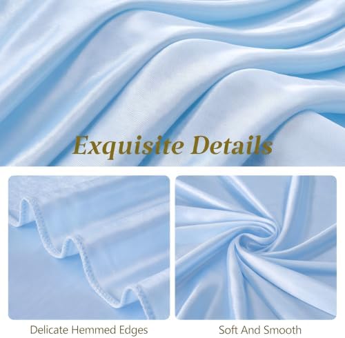 Large Blue Bow Decor, 47x24x118 Inches Giant Silky Ribbon Bows for Room Wall Decorations Oversized Coquette Stain Bow Party Decorations for Birthday Bridal Baby Shower Wedding Photo Booth Backdrop - Image 5