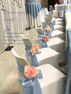 fani 60 PCS Satin Chair Sashes, 7x78 Inch, Dusty Blue - Image 6