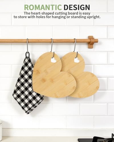 12 Set Heart Cheese Board Bridal Baby Shower Favor with Knife Fork, Thank You Gift Box, Mini Charcuterie Board, Bridal Shower Prizes, Wedding Favors, Baby Shower Game Winners, Valentines, Housewarming - Image 5