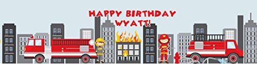 100 Fire Figher Kids Party Water Bottle Labels Birthday Party Easy to Use Self Stick Labels - Image 2