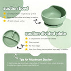 Silicone Baby Feeding Utensils Set for 6+ Months, 17 Pcs, Green - Image 6
