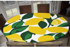 Joyful Lemon Print Oval Tablecloths Wipeable Spillproof Elastic for Event Wedding Banquet & Parties Fits for 52" x 70" Oval Table - Image 6