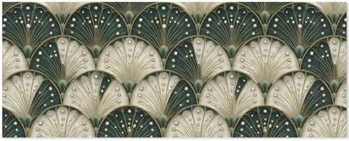pnyoin Merry Christmas Wrapping Paper Roll,Art Deco Fan Green Gift Wrap Perfect for Xmas,Birthday,Weddings, Brides, Holidays, Baby Showers，58 x 23 inches,4 Roll - Image 2