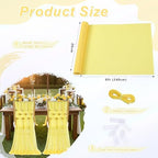 Yellow Chair Sashes for Wedding: 16 Pieces 8ft Long Sheer Draping Fabric – Party Dinner Banquet Event Chair Decorations - Image 2